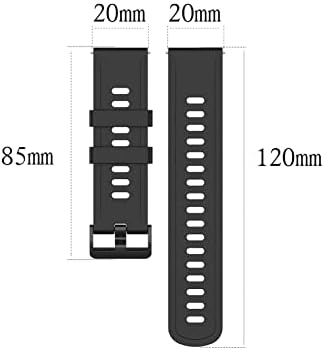 Kavju 22, alça de silicone macio de 20 mm para faixa de reposição universal de 20 mm 22mm