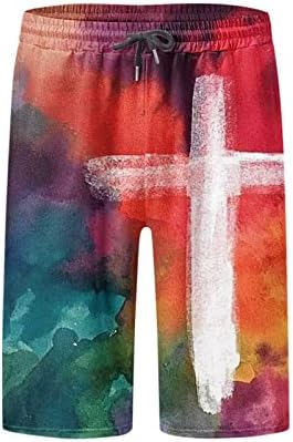 Miashui shorts soltos homens imprimidos no verão de verão de cordão -de -jids com bolsos shorts de algodão