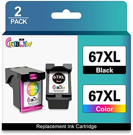 CRTBOTW Remanufaturado para HP Ink 67 Cartuchos de tinta Pacote de combinação preto e colorido Para tinta