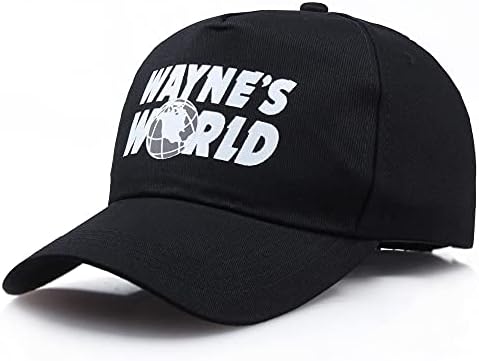 Eikou Wayne's World Cap Hat Black Ajustável Capinho de beisebol dos anos 80