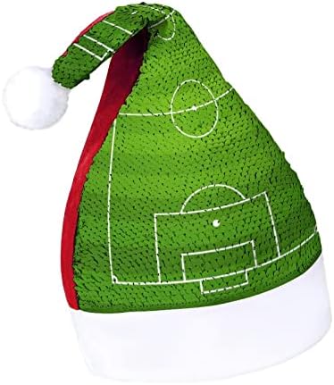 Campo de futebol xkawpc com grama realista lantejous chapéu de natal hapão diy Santa Claus Cap