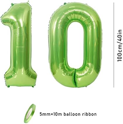 Ceqiny 40 polegadas 10º número Balão Mylar Balloon Balão Gigante Alfabeto Balão para Festa de Aniversário