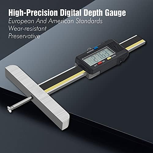 Régua de profundidade de teta de haste fina de disco espesso 0-85mm 0-150mm Medição precisa de 0-150 mm