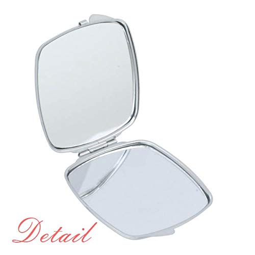 Elegante palavra fotofila art déco presente espelho portátil compacto maquiagem de bolso de dupla