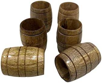 ColecioniblesBuy Manga Handmade Copo de madeira conjunto de 6 caneca de cerveja em forma de barril de madeira