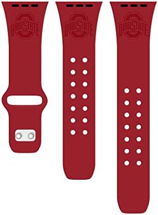 Affinity Bands Ohio State Buckeyes Gravado Pacote de Silicone Combo Compatível com Apple Watch e AirPods