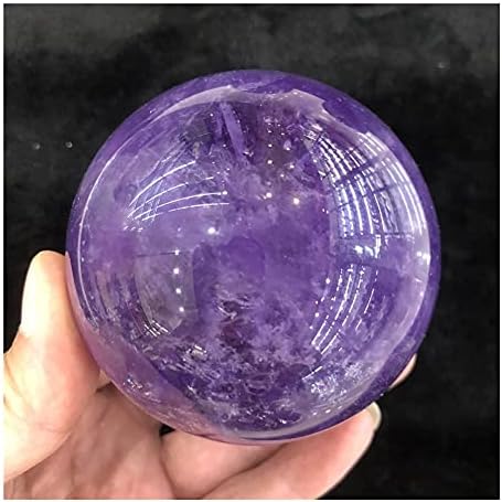 Ashrxn Stone Crafts Natural Crystal Quartz Rainbow Amethyst Sphere Ball Energy Reiki Stone Home Office