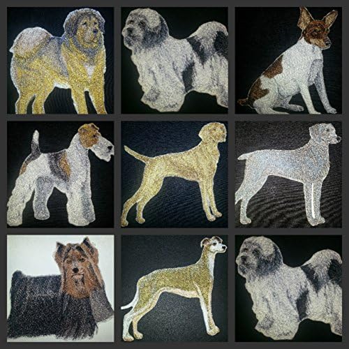Incrível retratos de cães personalizados [Yorkshire Terrier] Ferro bordado em/Sew Patch [5 x 4] feito nos EUA]