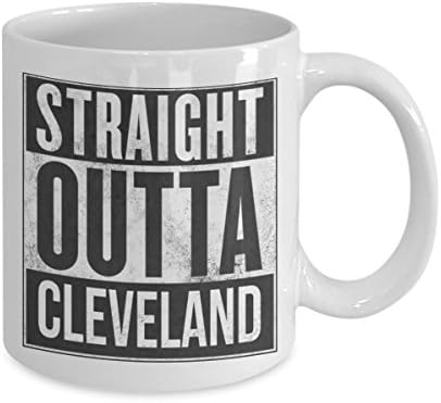 Straight Outta Cleveland 11oz Caneca de café em cerâmica - canecas de presente, xícaras de chá