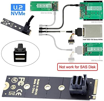 Nfhk 22x80mm U.2 kit SFF-8639 NVME PCIE4.0 Adaptador SSD para placa principal SSD 750 P3600 P3700 M.2 SFF-8643