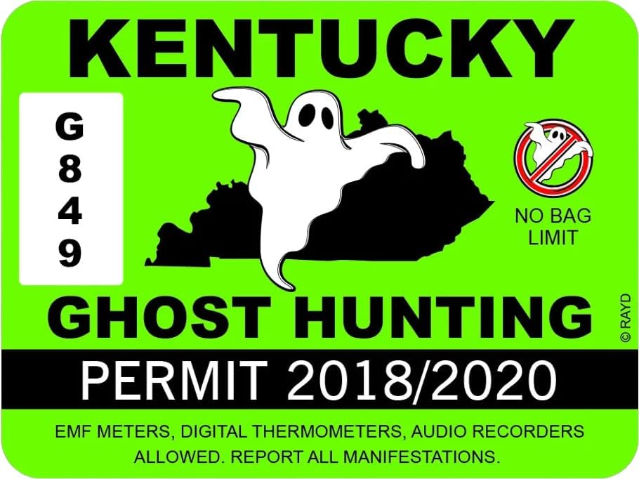 Kentucky Ghost Hunting Permission Adesivo Auto Adesivo Vinil Paranormal Hunter KY - C1070 - 6 polegadas