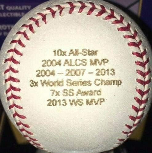 David Ortiz Big Papi assinado na carreira automática Stat Baseball Ball Red Sox MLB Steiner - Bolalls autografados
