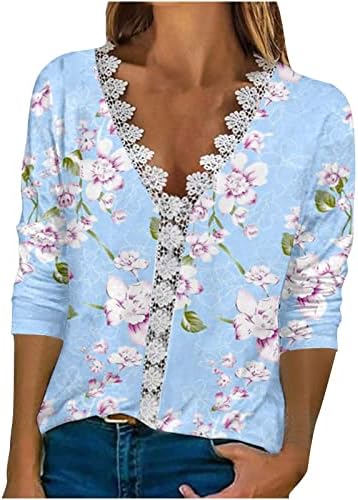 Bloco colorido da mulher, camisa de manga comprida, pulôver de manga comprida camisetas de pescoço de pescoço