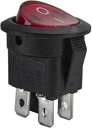 AGOUNOD ROGHER SWITCH KCD1 SPST 224N 23MM 4 PIN 250V 6A ROUNTE ROUNTE CHANGO SNAP-In On Off