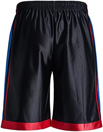 Facitisu 4 Pacote shorts de basquete masculino Athletic Gym Sports Sports com bolsos