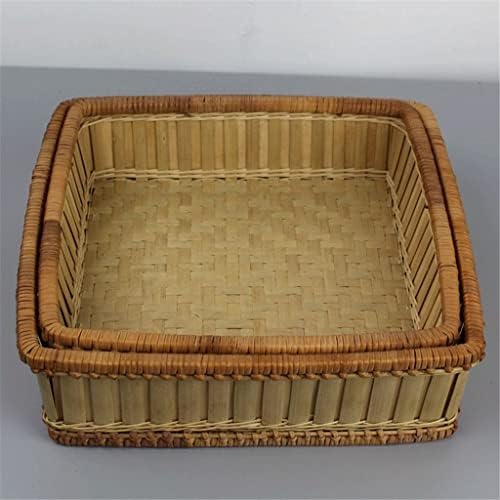 Asdfgh 2pcs/conjunto de bandeja de armazenamento quadrado cesto de cesta artesanal Produtos para tecelagem