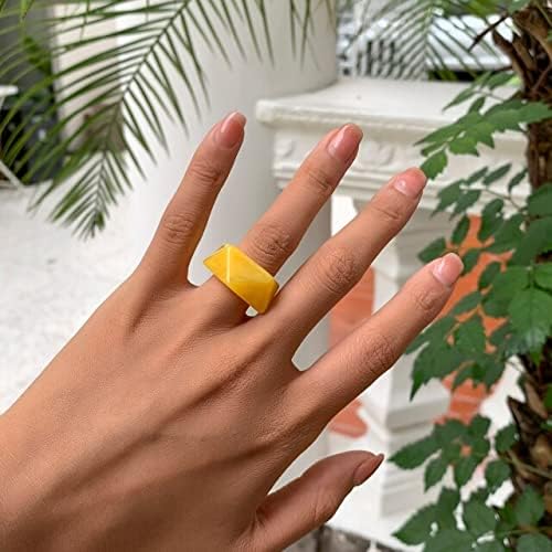 Oyalma bohemia resina colorida anéis de dedos mulheres/homens arco-íris rings empilháveis ​​girls moda moda