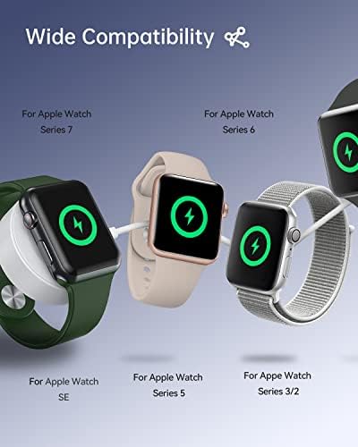 Anti-Upgrade Compatível Apple Watch Carregador e cabo de 3,3 pés, Cargador para Apple Watch, carregador moipo