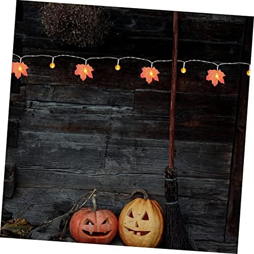 Nolitoy 8 conjuntos de luzes de folha de folha de abóbora Pumkin Luzes decorativas de Halloween parede led