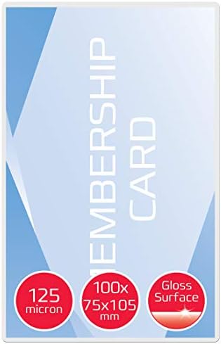 GBC 3740301 65 x 95 mm 2 x 125 Micron Gloss Card bolsas, pacote de 100