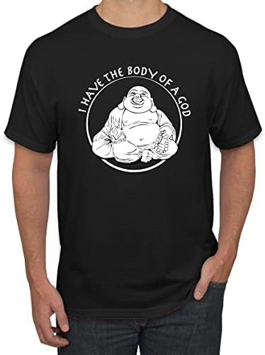 Eu tenho o corpo de um Deus engraçado Buda Zen Pop Culture Men's Graphic T-Shirt