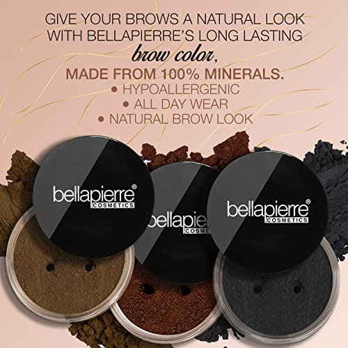 Bellapierre Mineral Brow Powder | Paraben livre | VEGAN & CRUELTIDA GRÁTIS | Todos os tipos de pele | 2.35g - Ginger