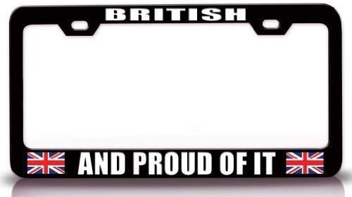 Huiyaoec personalizada personalizada britânica e orgulhosa da bandeira do país quadros de placas -