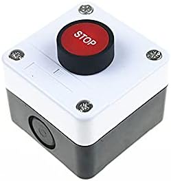NDJQY RED Caixa de controle de parada de emergência HB2-B10 Caixa de interruptor à prova d'água Botão de parada