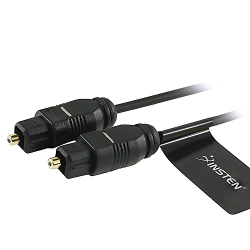 Insten 12 pés / 3,7 m Digital Optical Audio Toslink Cable Compatível com Cartões de áudio Pro / Minidisk