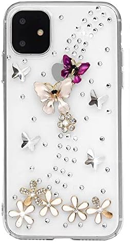 Luziun Glitter Design Caixa de telefone compatível com iPhone 14 Pro - 3D Luxury Girls Women Women Shiny Bling