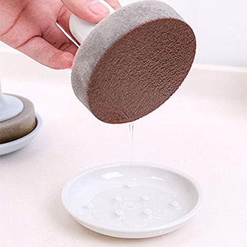Cakina pia de sabão esponja esponja esgotar nano cozinha focal panela de esponja limpa Brush