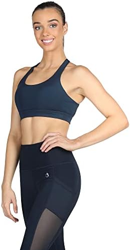 Icyzone Strappy Sports Bra Yoga Tops Roupas de treino de roupas ativas para mulheres