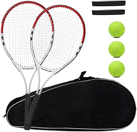 Tennis Racket Pré-Strung leve raqueta de raquete de 27 polegadas raquetes adultas para homens, homens estudantes