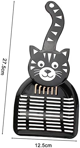 Cat Scoop Kitty cocô peneirando bandeja de pá profunda com alça de gato forma de gato desenho de desenho de desenho