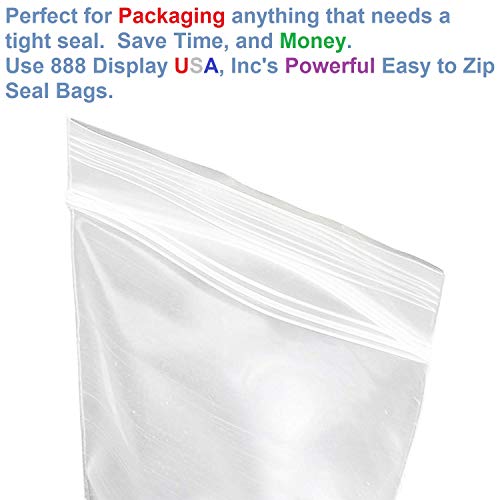 100 sacos de 2 x 8 2 mil de plástico transparente de plástico reclosável bolsas poli com zíper de