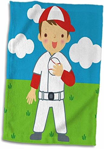 3drose Florene Childrens Art II - Eu amo beisebol - toalhas