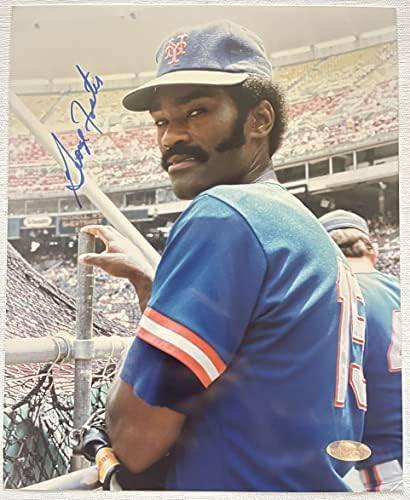 George Foster assinou autografado brilho 8x10 foto New York Mets - adesivo autenticado de Steiner