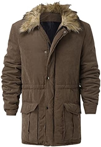 Jaqueta de casaco de inverno masculino colar de gola gole de gola virada de gola solidária de manga longa