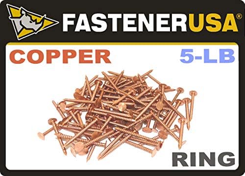 1 1/4 x 10 bitola 3d anel de cobre de cobre/unhas de slate 5lb