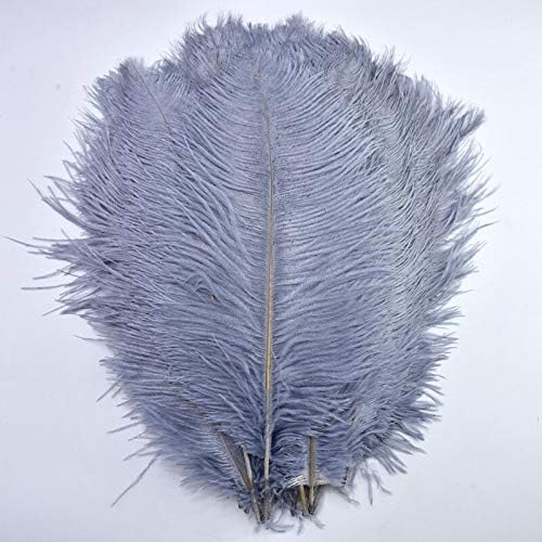 10pcs/lote 15-70cm Feathers de avestruz cinza para artesanato pluma Diy Grandes penas de avestruzas
