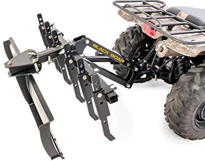 Black Boar ATV/UTV Scrape Blade Implement, ajusta 0, 7,5 ou 15 graus em qualquer direção, use para cultivar,