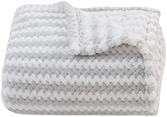 Cobertor de lançamento de veludo de ponto simples e opulência, cobertor listrado leve para sofá/cama/sofá,