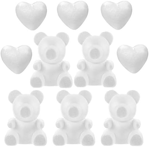 Stuffers tendycoco de estoque 10pcs artesanato coração poliestireno Modelagem de molde de molde Figurina