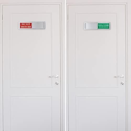 Sinal de privacidade de Patikil, 7 x2 não perturbe/por favor bata indicador de porta adesiva magnética