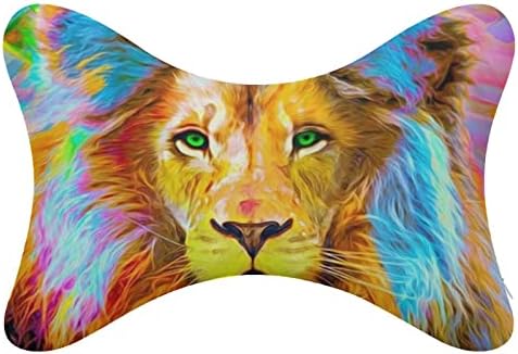 Colorido travesseiro de pescoço de carro leão