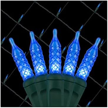 CELEBRAÇÕES 40803-71 Light Light Set Blue Bulbs LED 4 'x 6' Uso interno/externo, azul