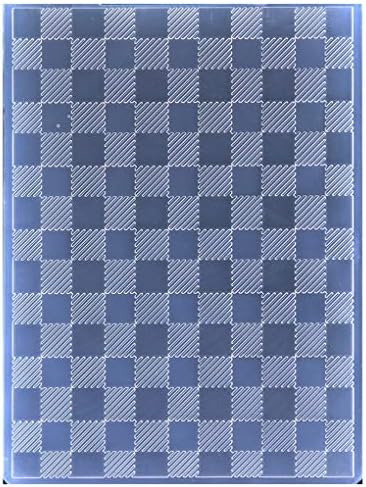 Kwellam Grid Stripes Lattice Plástico Pastas de relevo para fabricação de cartões de cartões e outros artesanato