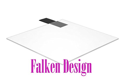 Falken Design: 12 x 18 - 1/8 Clear Acrylic Sheet + Corte grátis para tamanho + Despacho o mesmo ou o próximo
