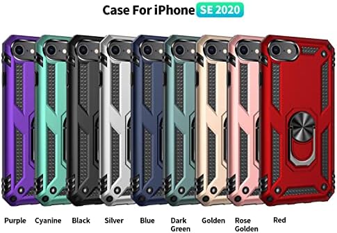 SUNSTORY COMPATÍVEL PARA IPHONE SE 2022/2020, iPhone 7, iPhone 8 Case com protetor de tela de vidro temperado