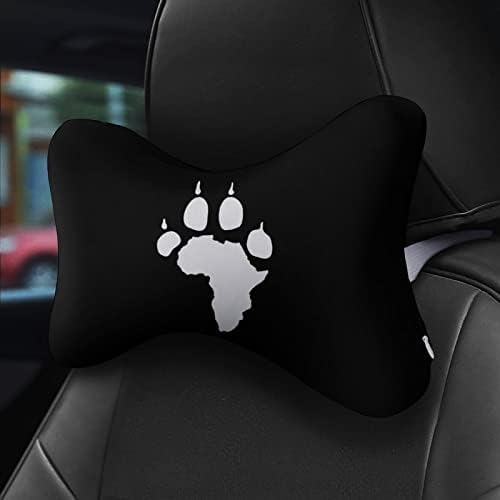 Lion Paw Print Car pescoço travesseiros de memória de espuma de espuma macia apoio de cabeça de almofada para